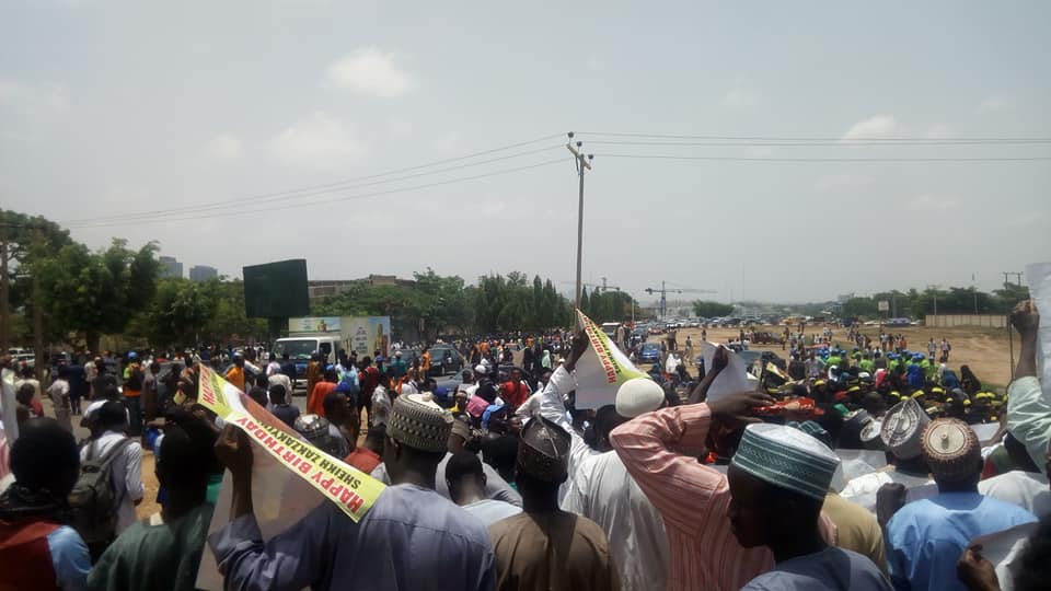 free zakzaky protest in abj on 25 april 2019